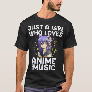 Camiseta Arte de Anime Para Mulheres Meninas Adolescentes M