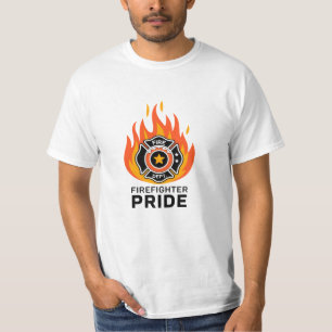 Camiseta Arte de Apreciação de Bombeiros Brancos e Brancos