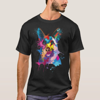 Camiseta Arte de apresentação do german shepherd