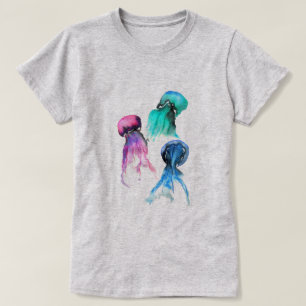 Camiseta Arte de aquarela doce trio