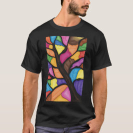 Camiseta Arte de árvore em vitral