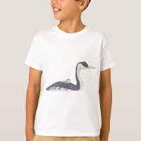 Arte de aves aquáticas do Grebe Ocidental