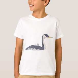 Camiseta Arte de aves aquáticas do Grebe Ocidental