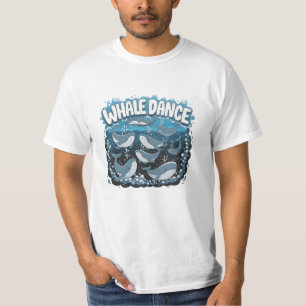 Camiseta Arte de baleia branca e baleia