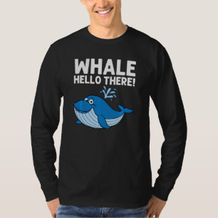 Camiseta Arte De Baleia Para Homens Orca Narwhal Blue Whale