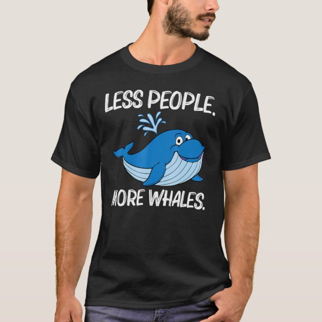 Camiseta Arte De Baleia Para Homens Orca Narwhales Blue Wha (Frente)