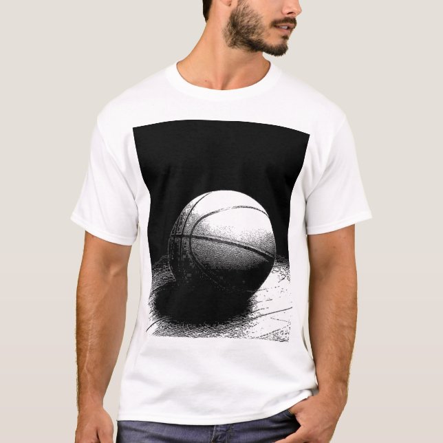 Camiseta Arte de Basquete Branca (Frente)