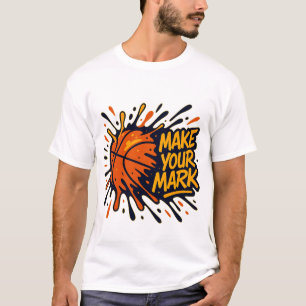 Camiseta Arte de Basquete de grafite - Faça sua marca