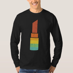 Camiseta Arte de Batom Vintage Maquiagem Desgastada