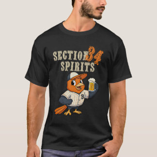 Camiseta arte de beisebol espíritos seção 34