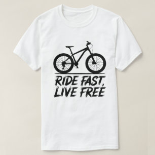 Camiseta Arte de Bicicleta de Montanha Black Silhouette