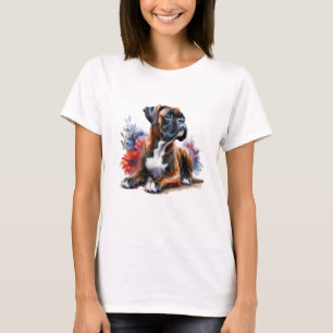 Camiseta Arte de Boxer Florido – Design para Amantes de Ani