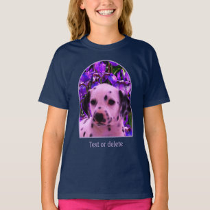 Camiseta Arte de Cachorro de Flores de Íris de Cachorro Dal