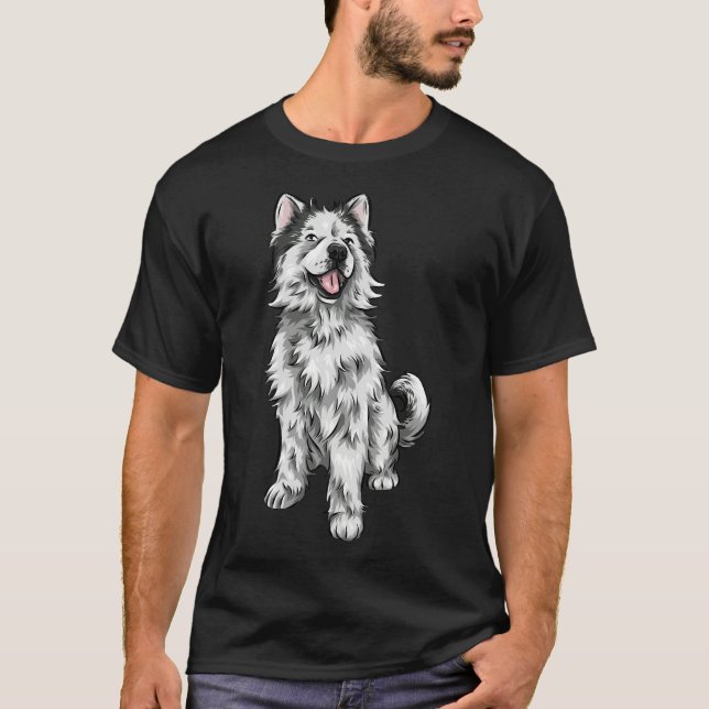 Camiseta Arte de Cachorro de Rouco Roubado (Frente)