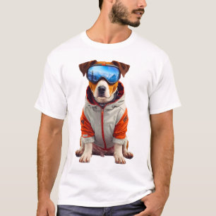 Camiseta Arte de Cachorro Esquimó Jack Russell Terrier – Cã