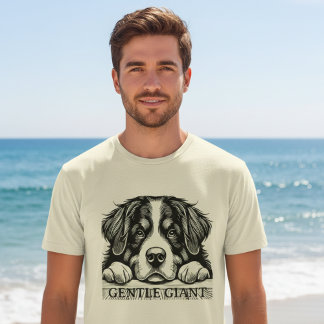 Camiseta Arte de Cachorro Gentil Gigante | Cachorro Grande