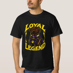 Camiseta Arte de Cachorro Lendário Leal DOM