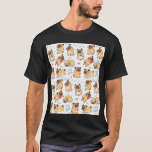 Camiseta Arte de cachorro Pug cachorros Pug filhotes engraç