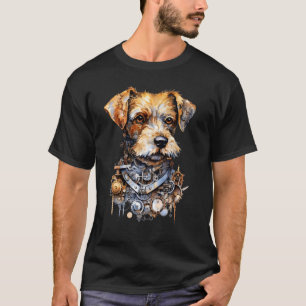 Camiseta Arte de Cachorro Steampunk Vintage, Gráfico Canino
