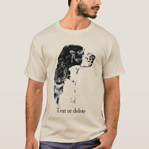 Camiseta Arte de cachorro vintage do English Springer Spani
