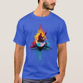 Camiseta Arte de Caiaque Esporte de Caiaque para Caiaqueiro