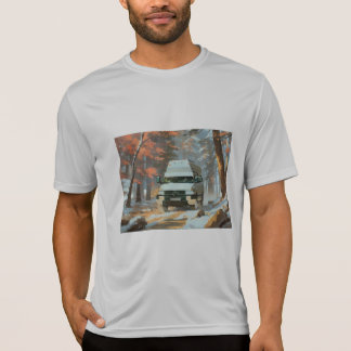 Camiseta arte de caminhões gelados no outono