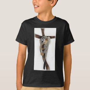 Camiseta Arte de caneta de macacos-aranha