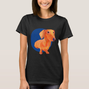 Camiseta Arte De Cão Com Fundo Azul