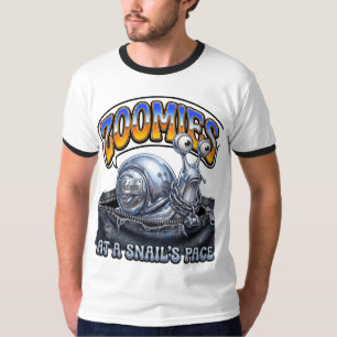 Camiseta Arte de capacete de caveira de motociclista Zoomie