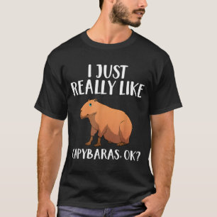 Camiseta Arte de Capivara Fofa para Homens Mulheres Criança