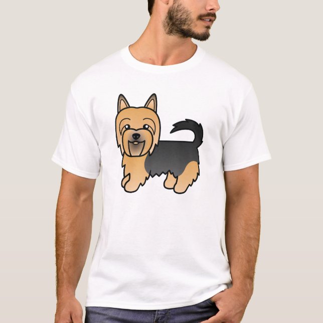 Camiseta Arte De Cartografia De Cão Azul E Tan Australiano  (Frente)
