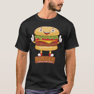 Camiseta Arte de Cartoon de Burger Cujo