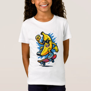 Camiseta Arte de Cartoon legal Skateboarder Banana