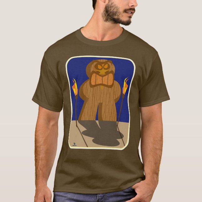Camiseta Arte de Cartoon Piece para Jogo Giant Tiki (Frente)