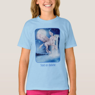 Camiseta Arte de Cavalo Fantasia de Cachoeira de Unicórnio