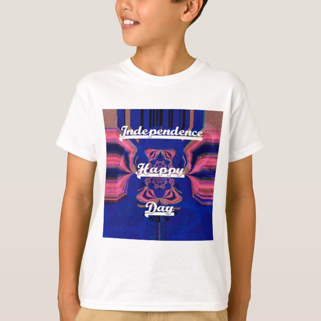 Camiseta Arte de Celebração do Dia da Independência do abst (Frente)