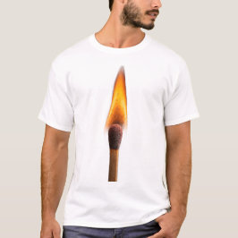 Camiseta Arte de Chama de Palito de Fósforo Queimando – Faí