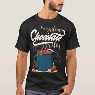 Camiseta Arte de chocolate quente para o dia do chocolate.