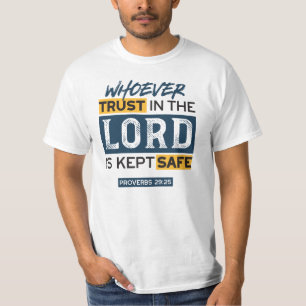 Camiseta Arte de Citação Bíblica - Provérbios 29:25 Confie