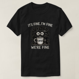Camiseta Arte de Citação do Monstro do Café É Bom