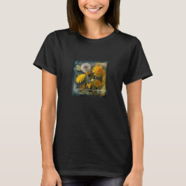 Camiseta Arte de Citação Faz Ervas Daninhas de Flores Silve