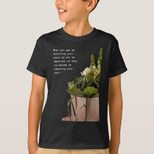 Camiseta Arte de Citação Inspirativa de Viagem Transformado