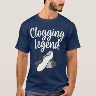 Camiseta Arte de Clogging Legal para Homens Mulheres Menina