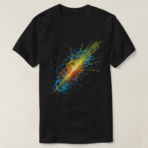 Camiseta Arte de Colisão de Partículas Quânticas de Bóson d