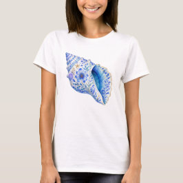 Camiseta Arte de Conchas com Tema Floral