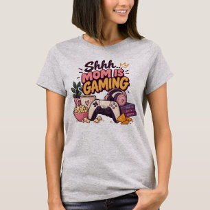 Camiseta Arte de Configuração de Mãe Gamer Definitiva