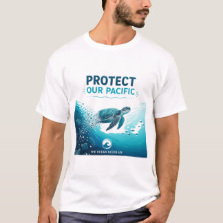 Camiseta Arte de Conscientização do Oceano Pacífico de Tart