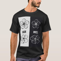 Arte de Contraste Floral Preto Branco | Minimalist