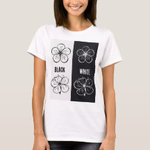 Arte de Contraste Floral Preto e Branco | Minimali
