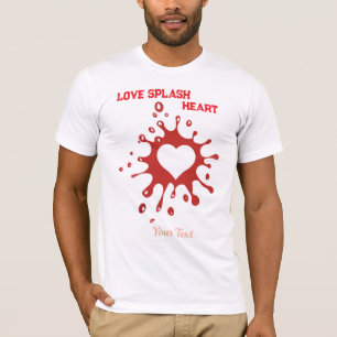 Camiseta Arte de Coração com Efeito de Tinta – Design Criat